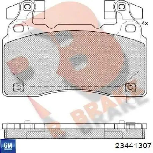 23441307 General Motors Klocki hamulcowe przednie tarczowe