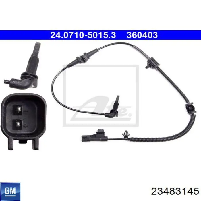 Czujnik ABS przedni General Motors 23483145 cena, od 16,84 USD