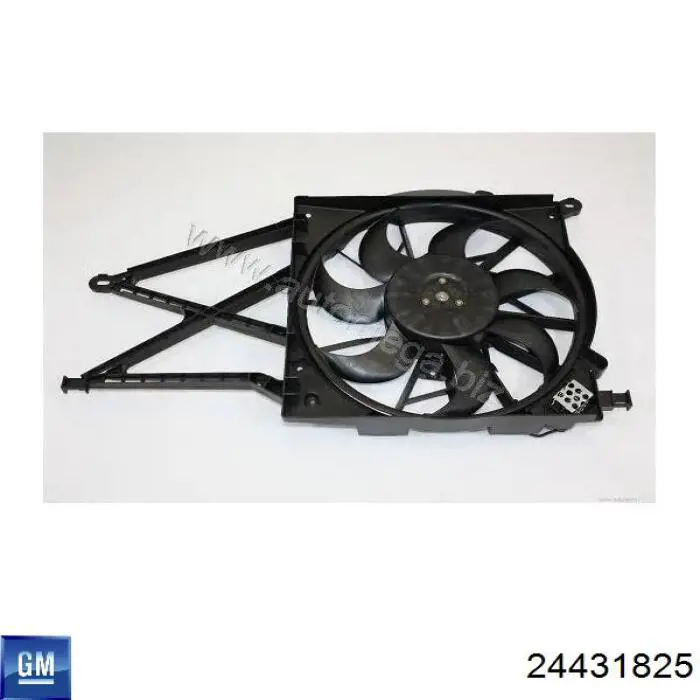 24431825 General Motors Wentylator elektryczny układu chłodzenia kompletny (silnik+wirnik)