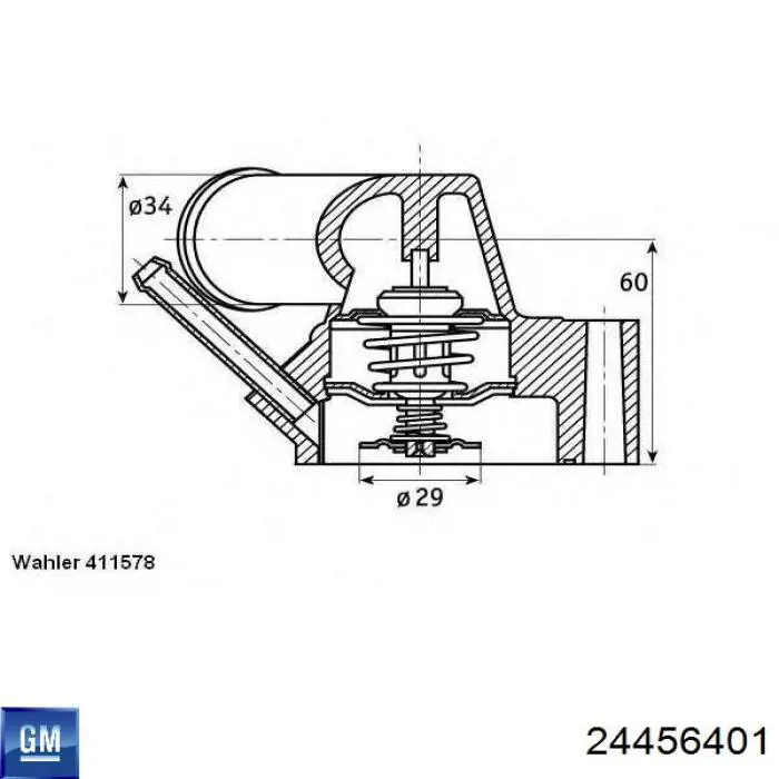 Obudowa termostatu General Motors 24456401 cena, od 35,07 USD