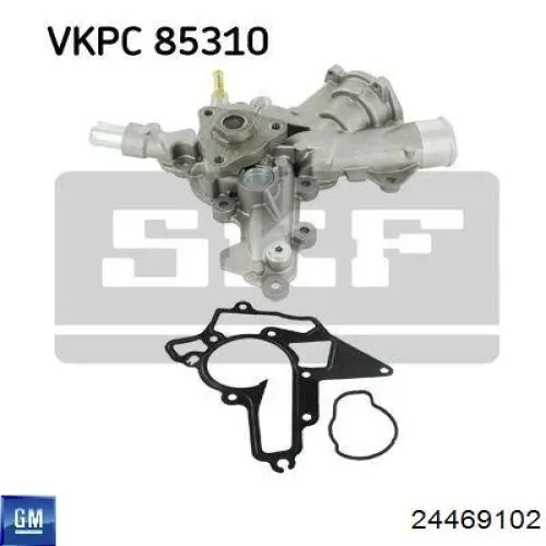 Pompa chłodząca wodna General Motors 24469102 cena, od 12,02 USD