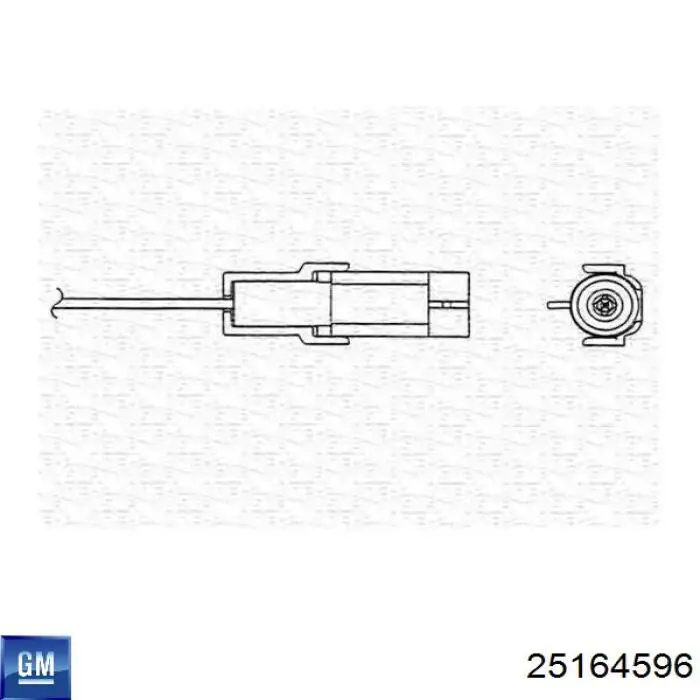 Sonda lambda, czujnik tlenu 25164596 General Motors