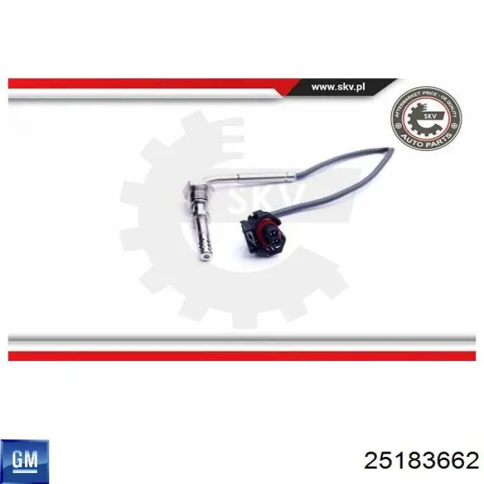 Czujnik temperatury spalin, przed filtrem cząstek stałych General Motors 25183662 cena, od 44,18 USD