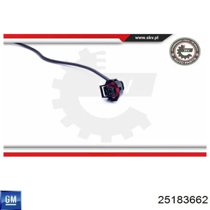 Do koszyka 25183662 General Motors Czujnik temperatury spalin, przed filtrem cząstek stałych