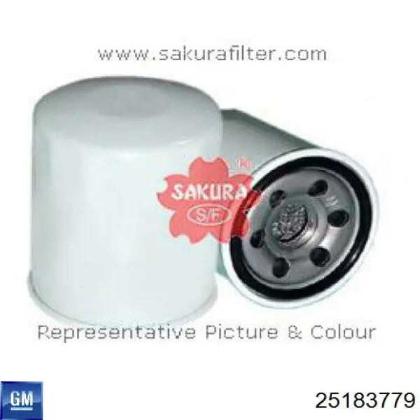 Filtr oleju General Motors 25183779 cena, od 6,31 USD