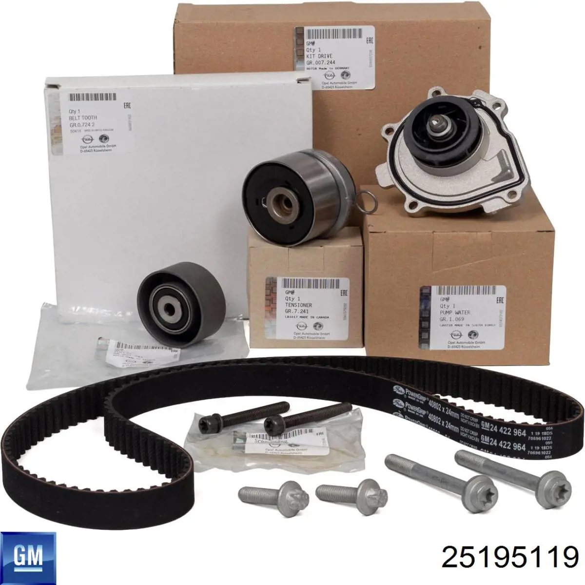 Pompa chłodząca wodna General Motors 25195119 cena, od 55,22 USD