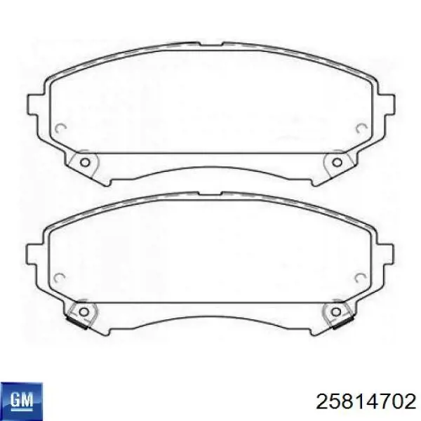 25814702 General Motors klocki hamulcowe przednie tarczowe