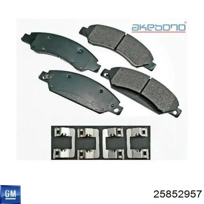 Klocki hamulcowe przednie tarczowe General Motors 25852957 cena, od 18,63 USD