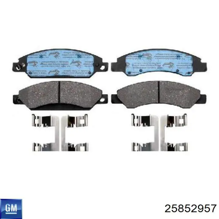 Do koszyka 25852957 General Motors Klocki hamulcowe przednie tarczowe