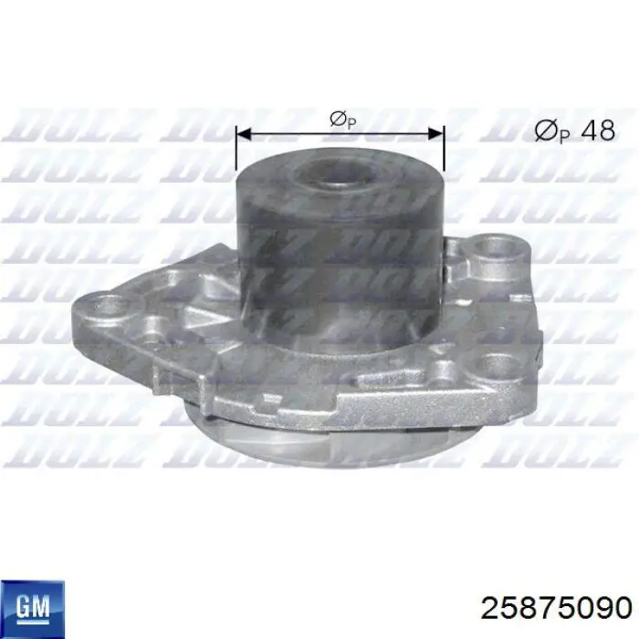 Pompa chłodząca wodna 25875090 General Motors