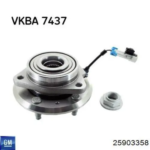Do koszyka 25903358 General Motors Piasta przednia