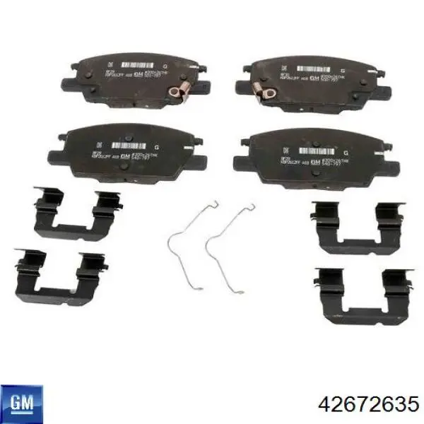 Klocki hamulcowe przednie tarczowe General Motors 42672635 cena, od 32,27 USD