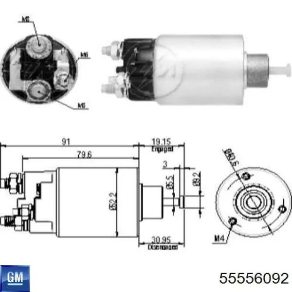 55556092 General Motors rozrusznik