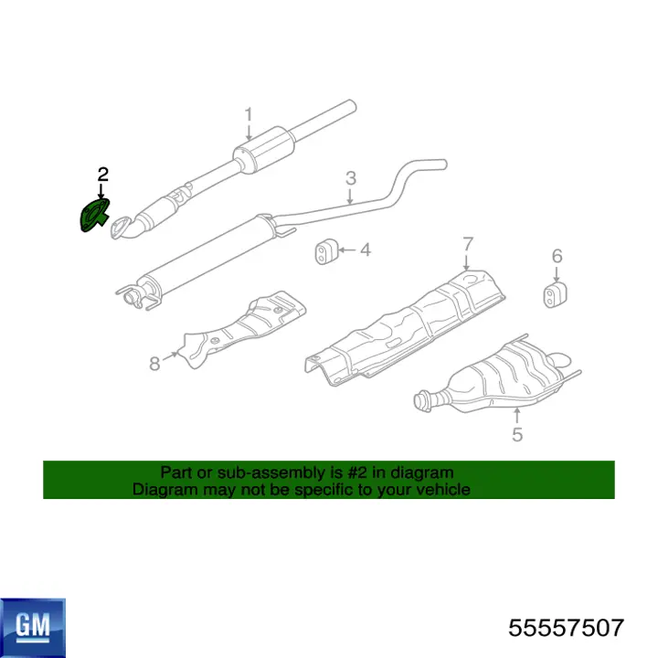 Uszczelka rury odbiornika tłumika General Motors 55557507 cena, od 7,58 USD