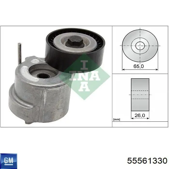 55561330 General Motors Napinacz paska napędowego