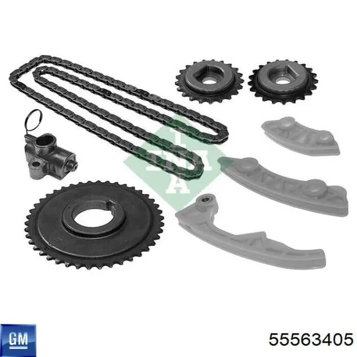 Łańcuch rozrządu wału wyrównoważającego 55563405 General Motors