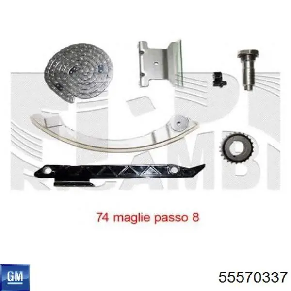 Do koszyka 55570337 General Motors Łańcuch rozrządu, zestaw