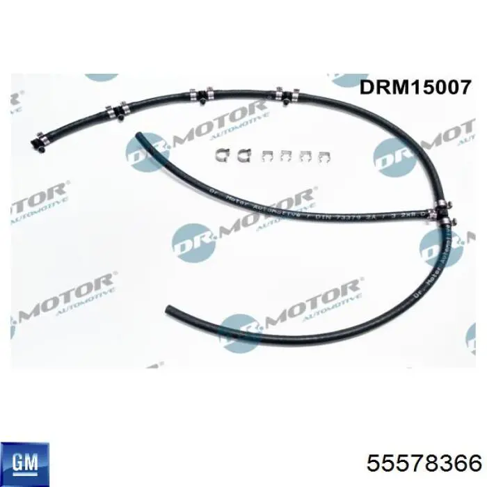Rurka paliwa, zwrotna od wtryskiwaczy General Motors 55578366