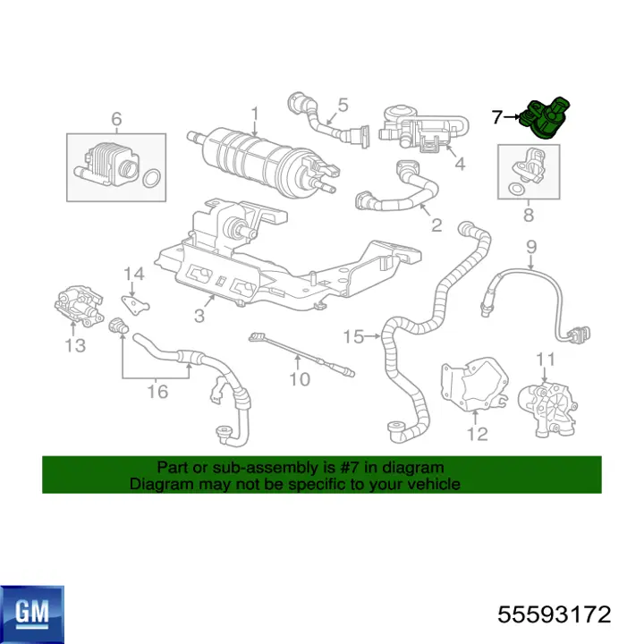 Zawór odpowietrzający zbiornika paliwa General Motors 55593172 cena, od 44,90 USD