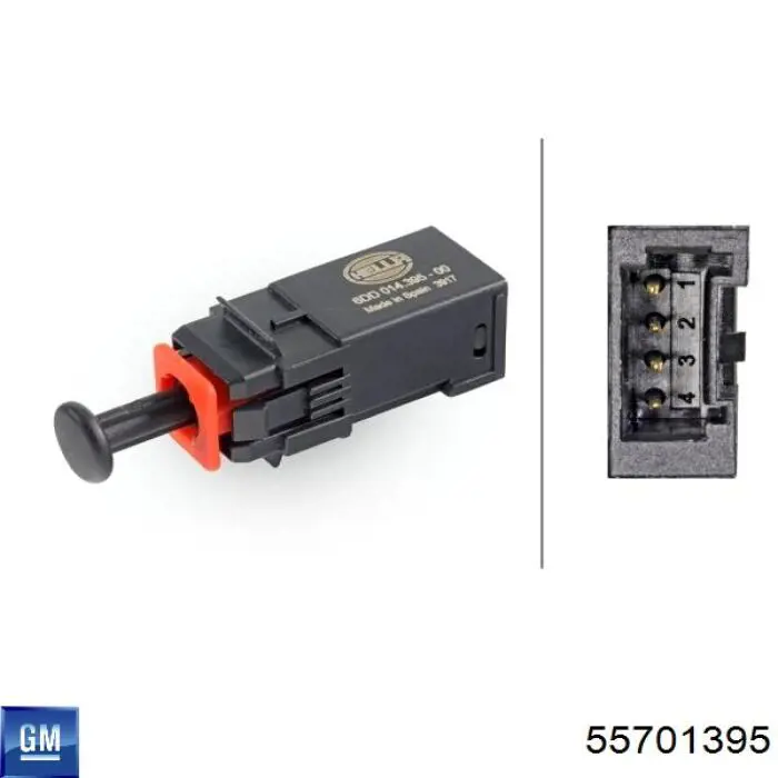 Czujnik włącznika świała stop General Motors 55701395 cena, od 19,85 USD