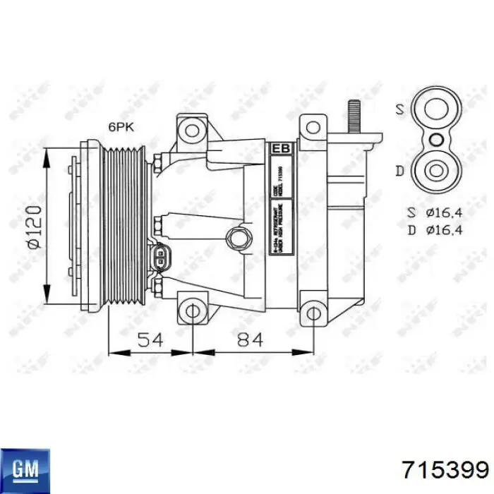 715399 General Motors Sprężarka klimatyzacji