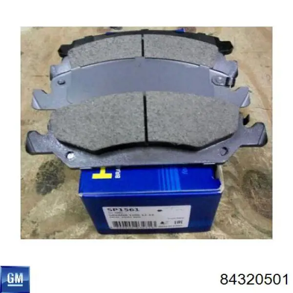 Do koszyka 84320501 General Motors Klocki hamulcowe przednie tarczowe