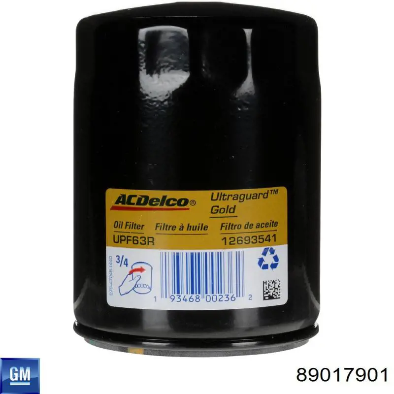 Filtr oleju General Motors 89017901 cena, od 8,04 USD
