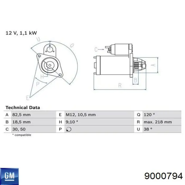 Rozrusznik General Motors 9000794 cena, od 62,99 USD