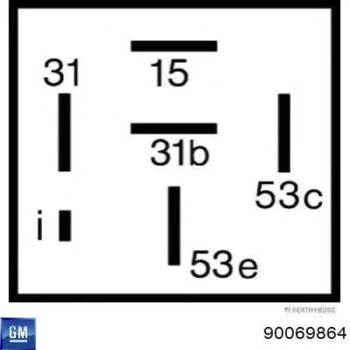 90069864 General Motors Przekaźnik sterownika wycieraczek