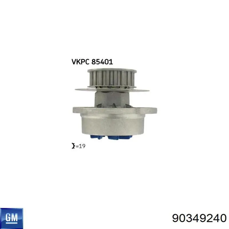 Pompa chłodząca wodna 90349240 General Motors