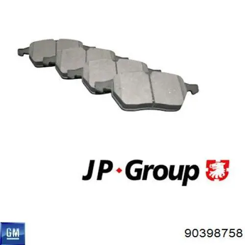 Do koszyka 90398758 General Motors Klocki hamulcowe przednie tarczowe
