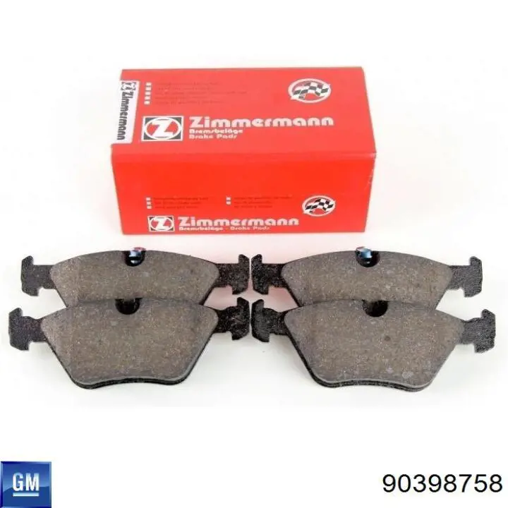 Klocki hamulcowe przednie tarczowe 90398758 General Motors