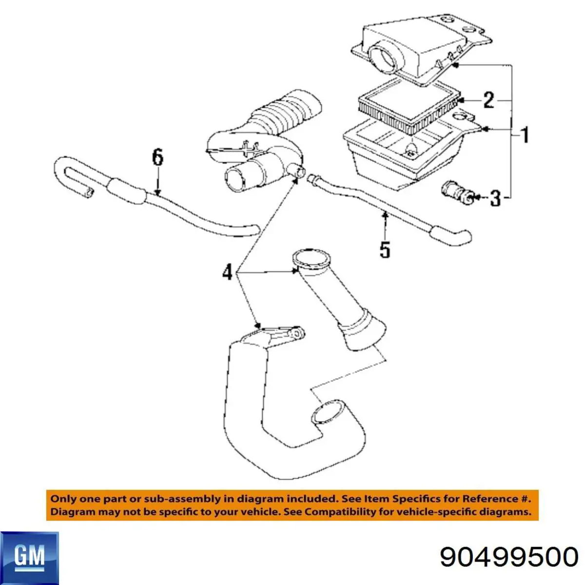 Króciec wentylacji kadłuba (separatora oleju) General Motors 90499500 cena, od 4,09 USD