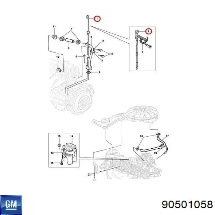 90501058 General Motors Tłok, komplet do jednego cylindru, STD