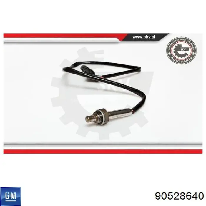 Sonda lambda, czujnik tlenu 90528640 General Motors