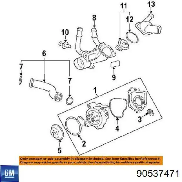 Uszczelka obudowy termostatu General Motors 90537471 cena, od 5,50 USD
