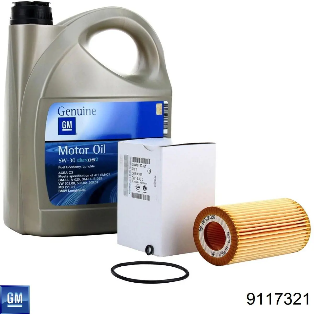 Do koszyka 9117321 General Motors Filtr oleju