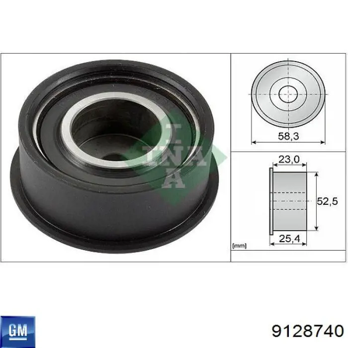 Rolka prowadząca kierunkowa paska rozrządu General Motors 9128740 cena, od 14,60 USD