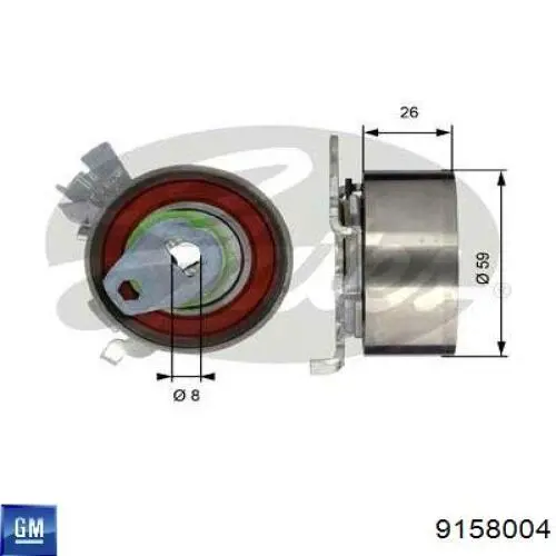 Rolka napinacza paska rozrządu General Motors 9158004