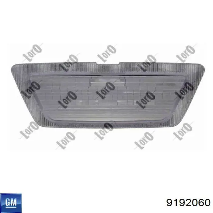 Lampa oświetlenia tylnej tablicy rejestracyjnej 9192060 General Motors