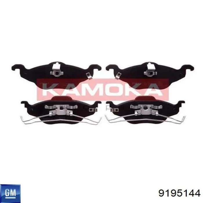 Do koszyka 9195144 General Motors Klocki hamulcowe przednie tarczowe