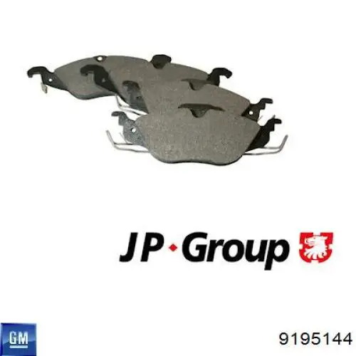 Klocki hamulcowe przednie tarczowe 9195144 General Motors