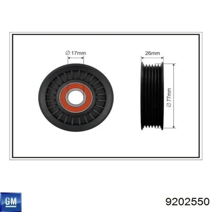 Napinacz paska napędowego General Motors 9202550 cena, od 56,79 USD