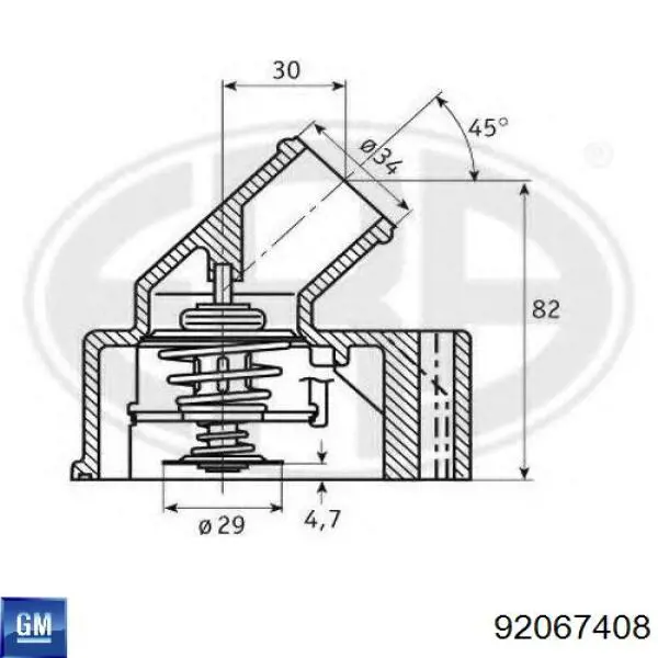 92067408 General Motors Termostat