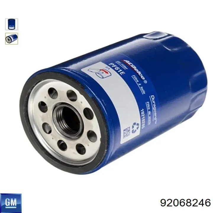 Do koszyka 92068246 General Motors Filtr oleju