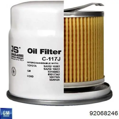 92068246 General Motors Filtr oleju