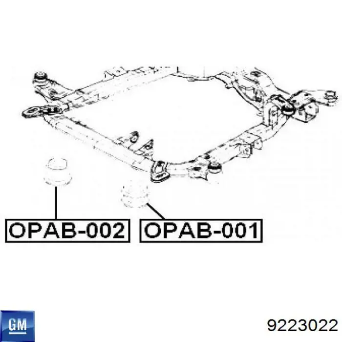 Tuleja (poduszka) przedniej belki General Motors 9223022 cena, od 12,89 USD