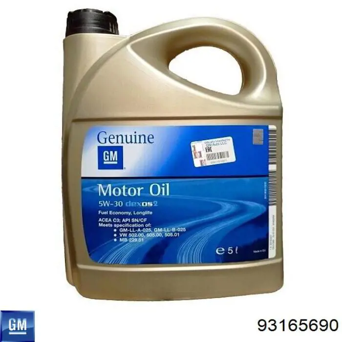Olej do silnika General Motors 93165690 cena, od 15,88 USD