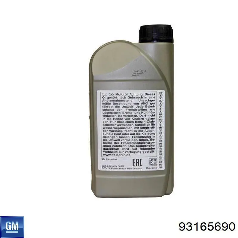 Olej do silnika 93165690 General Motors