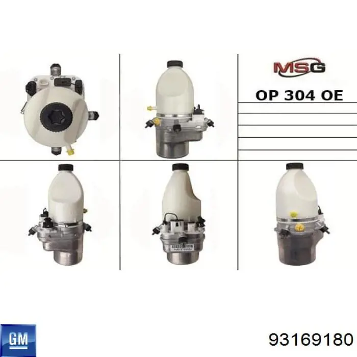 Do koszyka 93169180 General Motors Pompa wspomagania hydraulicznego kierownicy